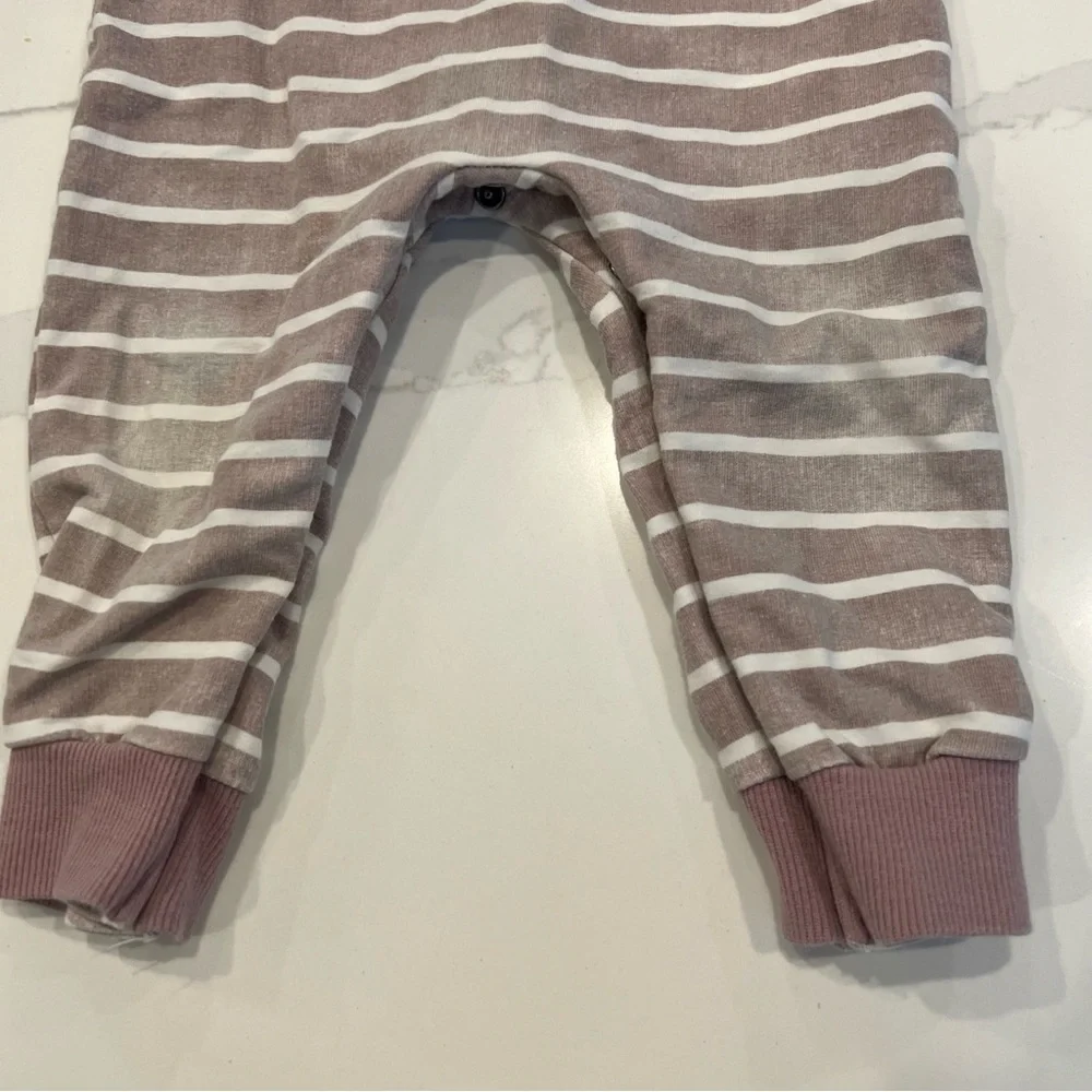 MILES THE LABEL BABY‎ Long Sleeve Striped Romper, Pink, 18m